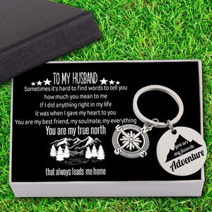 Compass Keychain - To My Husband - You Are My Favorite Adventure - Gkw14001