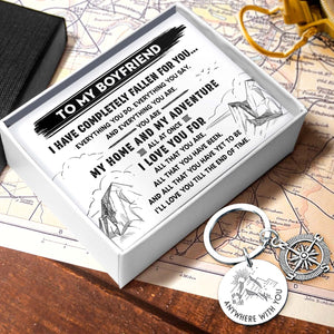 Compass Keychain - Travel - To My Boyfriend - I Love You For - Gkw12002
