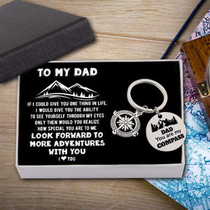 Compass Keychain - Travel - To My Dad - Look Forward To More Adventures With You - Gkw18003