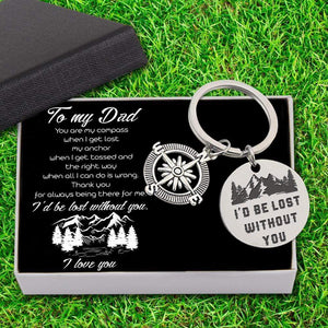 Compass Keychain - Travel - To My Dad - You Are My Compass When I Get Lost - Gkw18001