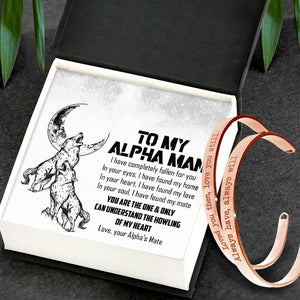 Couple Bracelets - Wolf - To My Alpha Man - I Have Completely Fallen For You - Gbt26047