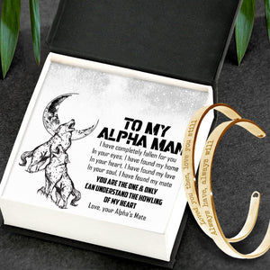 Couple Bracelets - Wolf - To My Alpha Man - I Have Completely Fallen For You - Gbt26047