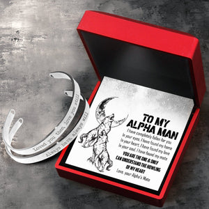 Couple Bracelets - Wolf - To My Alpha Man - I Have Completely Fallen For You - Gbt26047