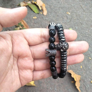Couple Crown And Skull Bracelets - Beard - To My Bearded Man - I Love You Enough To Believe In Our Relationship - Gbu26016