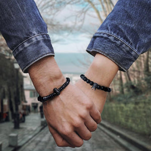 Couple Crown And Skull Bracelets - Guitar - To My Rockin' Man - You Are The Beat In My Heart - Gbu26015