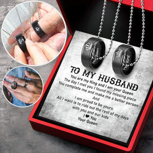 Couple Pendant Necklaces - Biker - To My Husband - I Am Proud To Be Yours - Gnw14018