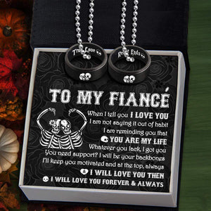 Couple Pendant Necklaces - To My Fiancé - You Are My Life - Gnw24013