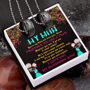 Couple Pendant Necklaces - To My Man - I Love You - Gnw26056