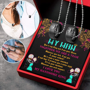 Couple Pendant Necklaces - To My Man - I Love You - Gnw26056