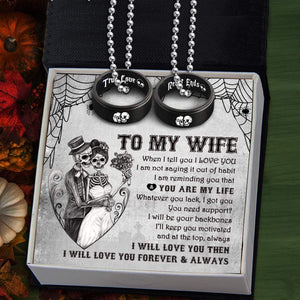 Couple Pendant Necklaces - To My Wife - You Are My Life - Gnw15031