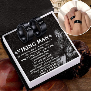 Couple Ring - Viking - My Viking Man - I Love You To Valhalla And Back - Grlc26001