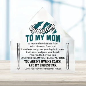Crystal Plaque - Baseball - To My Mom - I'm Proud To Be Your Son - Gznf19013