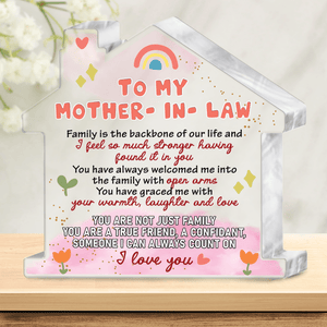 Crystal Plaque - Family - To My Mother-In-Law - I Love You - Gznf19009