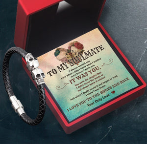 Cuff Bracelet - Skull - To My Soulmate - I Love You To The Bones And Back - Gbbh26025