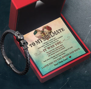Cuff Bracelet - Skull - To My Soulmate - I Love You To The Bones And Back - Gbbh26025
