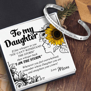 Daughter's Bracelet - Family - From Mom - To My Daughter - Remember Whose Daughter You Are And Straighten Your Crown - Gbzf17020