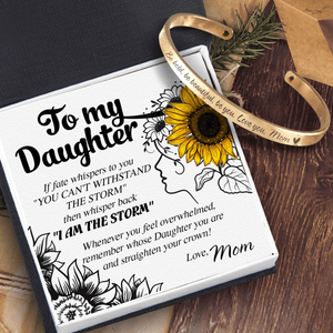 Daughter's Bracelet - Family - From Mom - To My Daughter - Remember Whose Daughter You Are And Straighten Your Crown - Gbzf17020