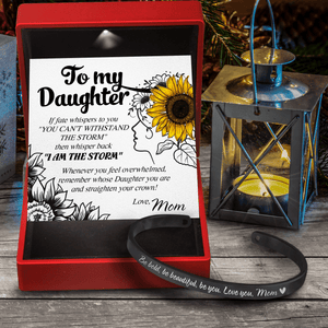 Daughter's Bracelet - Family - From Mom - To My Daughter - Remember Whose Daughter You Are And Straighten Your Crown - Gbzf17020