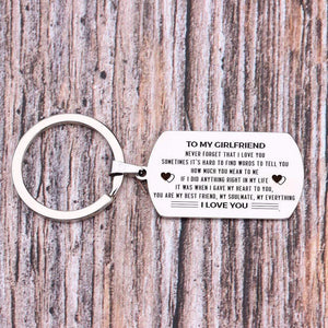 Dog Tag Keychain - To My Girlfriend, Never Forget That I Love You - Gkn13001