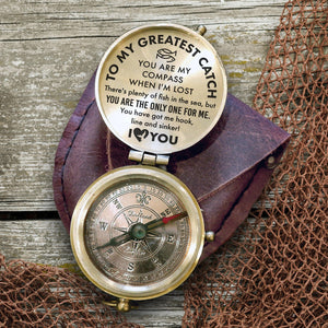 Engraved Compass - Fishing - To My Greatest Catch - I Love You - Gpb13012