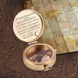 Engraved Compass - To Our Daughter - Believe In Yourself - Gpb17008