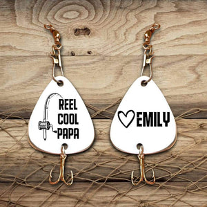 Personalized Engraved Fishing Hook - To Papa - From Granddaughter - Reel Cool Papa - Gfa20002