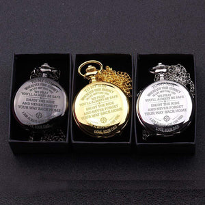 Engraved Pocket Watch - To My Son - Enjoy The Ride - Love Dad - Gwa16006
