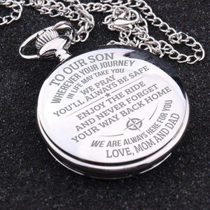 Engraved Pocket Watch - To Our Son - Enjoy The Ride - Gwa16003
