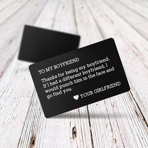 Engraved Wallet Card - To My Boyfriend - Gca12001
