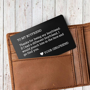 Engraved Wallet Card - To My Boyfriend - Gca12001