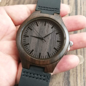 Engraved Wooden Watch - To My Boyfriend - The Day I Met You - W1201