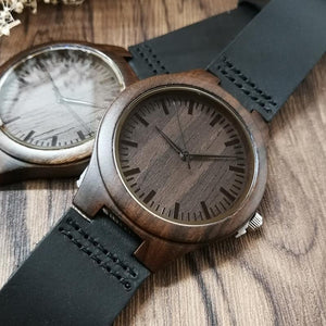 Engraved Wooden Watch - To My Man - I Want All Of My Lasts To Be With You - W1710