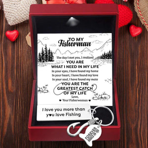Fishing Hook Keychain - Fishing - To My Man - Forever Hooked On You - Gku26008