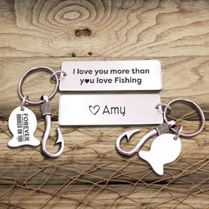 Fishing Hook Keychain - Fishing - To My Man - Forever Hooked On You - Gku26008