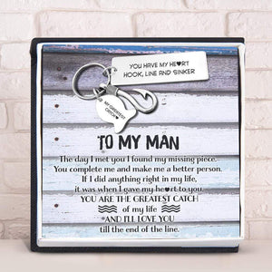 Fishing Hook Keychain - To My Man - You Have My Heart - Gku26003