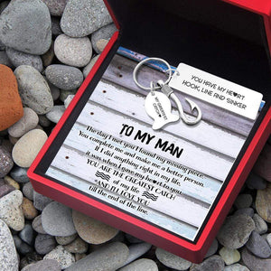 Fishing Hook Keychain - To My Man - You Have My Heart - Gku26003