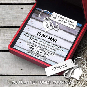 Fishing Hook Keychain - To My Man - You Have My Heart - Gku26003