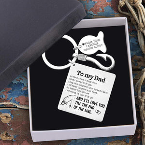 Fishing Hook Square Keychain - Fishing - From Daughter - To My Dad - From Your Favorite Fishing Buddy - Gkeg18003