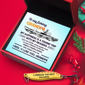 Fishing Spoon Lure - Fishing - To My Grandpa - My Happiness Is A Fishing Trip With My Grandpa - Gfaa20002