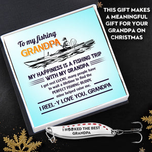 Fishing Spoon Lure - Fishing - To My Grandpa - My Happiness Is A Fishing Trip With My Grandpa - Gfaa20002