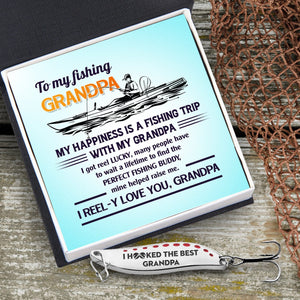 Fishing Spoon Lure - Fishing - To My Grandpa - My Happiness Is A Fishing Trip With My Grandpa - Gfaa20002