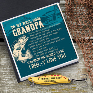 Fishing Spoon Lure - Fishing - To My Grandpa - You Mean The World To Me - Gfaa20003