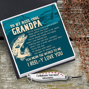 Fishing Spoon Lure - Fishing - To My Grandpa - You Mean The World To Me - Gfaa20003
