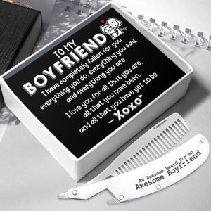 Folding Comb - Family - My Boyfriend - I Love You For All That You Are - Gec12008