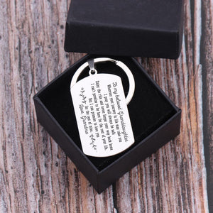 Gkn23003 - To My Beloved Granddaughter - Love, Grandma - Dog Tag Keychain