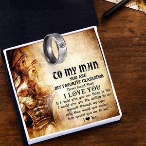 Gladiator Helmet Ring - Roman - To My Man - How Special You Are To Me - Gri26013