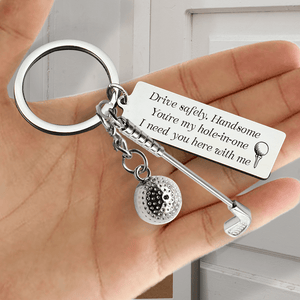 Golf Ball Racket Keychain - Golf - To My Man - I Love You To The Green And Back - Gkzs26002