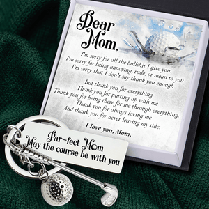 Golf Ball Racket Keychain - Golf - To My Mom - Thank You For Always Loving Me - Gkzs19001