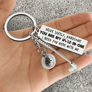 Golf Ball Racket Keychain - Golf - To My Par-fect Husband - You're My Hole-in-one - Gkzs14002