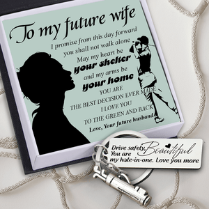 Golf Charm Keychain - Golf - To My Future Wife - I Love You To The Green And Back - Gkzp25001